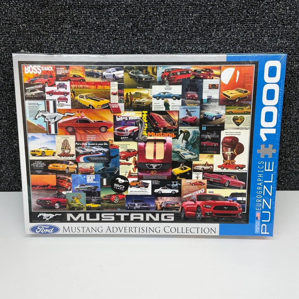 EuroGraphics Ford Mustang Advertising Collection 1000 Piece Jigsaw Puzzle Sealed